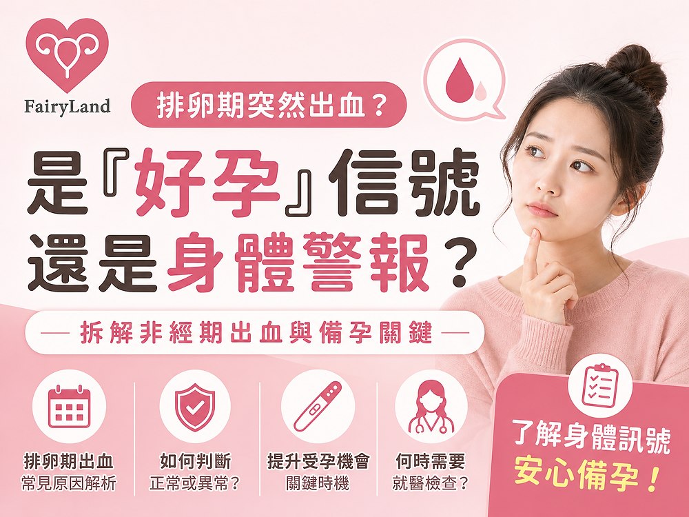 排卵期突然出血?是「好孕」信號還是身體警報?拆解非經期出血與備孕關鍵